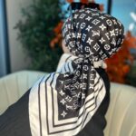Lv Desen Vual  İpek Eşarp-6204527-Siyah