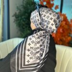 Lv Desen Vual  İpek Eşarp-6204527-Füme