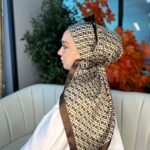 Fendi Desen Vual  İpek Eşarp-6204527-Çikolata