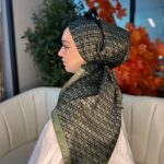 Fendi Desen Vual  İpek Eşarp-6204527-Haki