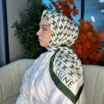 Celine  Desen Vual  İpek Eşarp-6204527-Yeşil