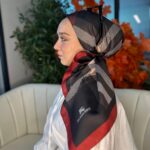 Burberry Kare   Desen Vual  İpek Eşarp-8682626-Kırmızı