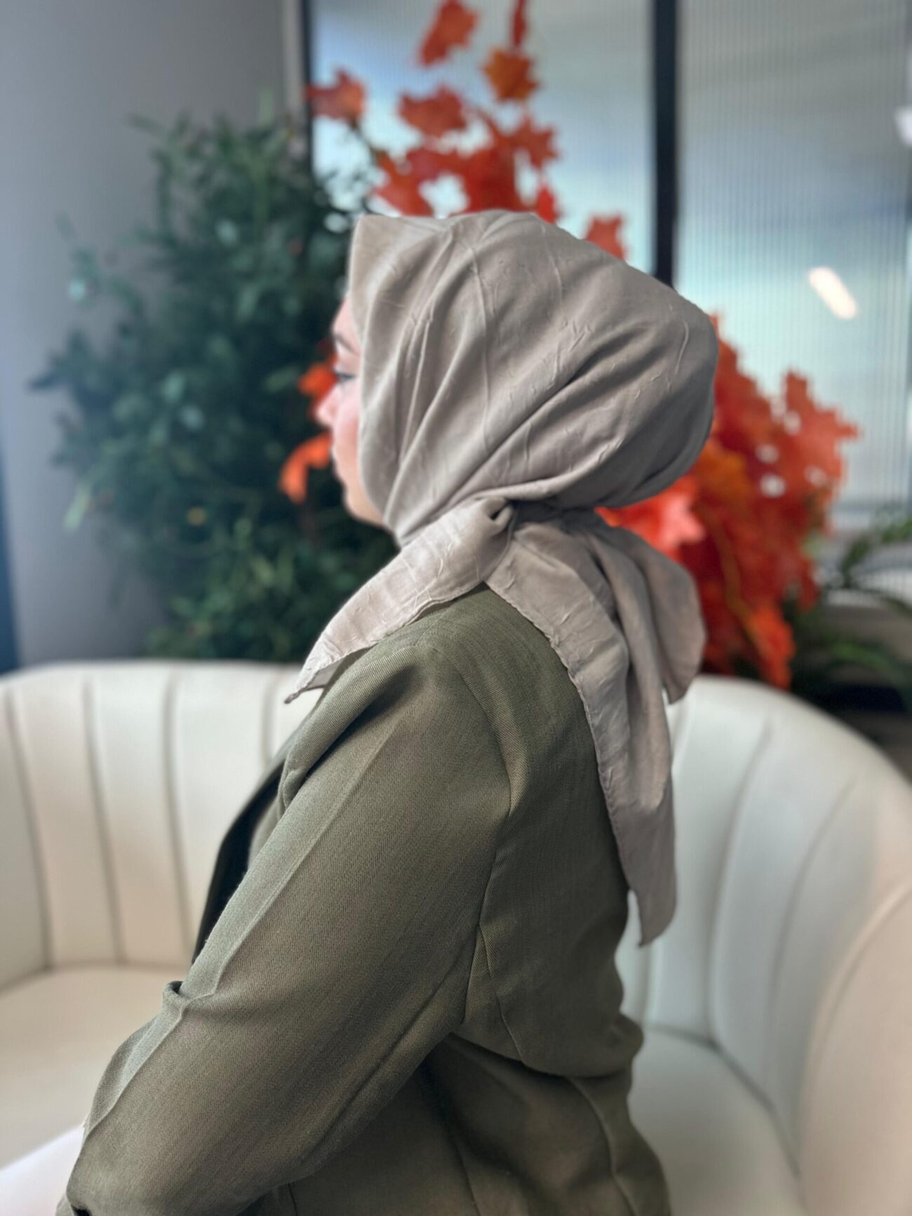 Organic Bambu Eşarp-Sütlü kahve