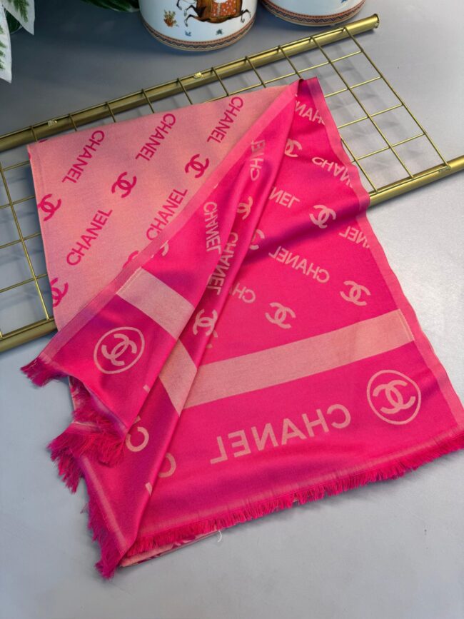 Çİft Taraflı Kaşmir Şal - Fuşya