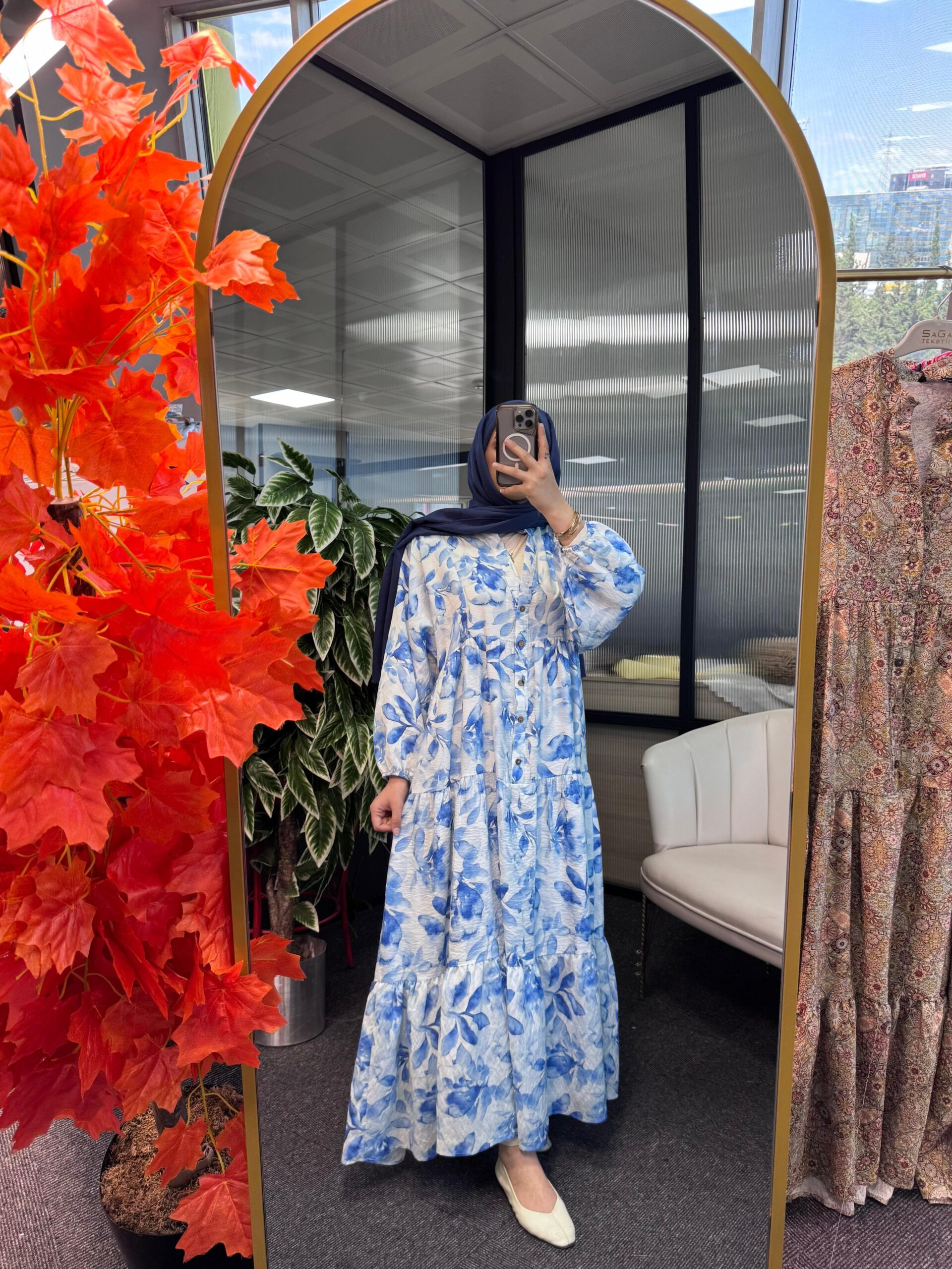 Loi Elbise-1201- Mavi