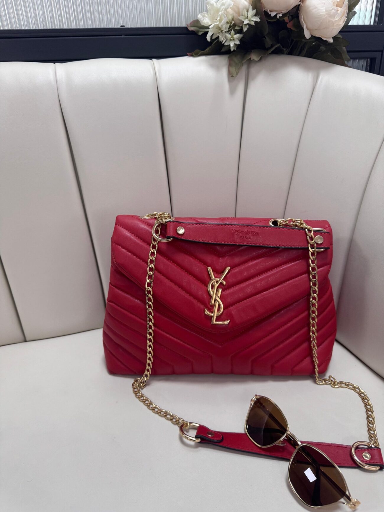 YSL İthal Çanta-869844- Kırmızı