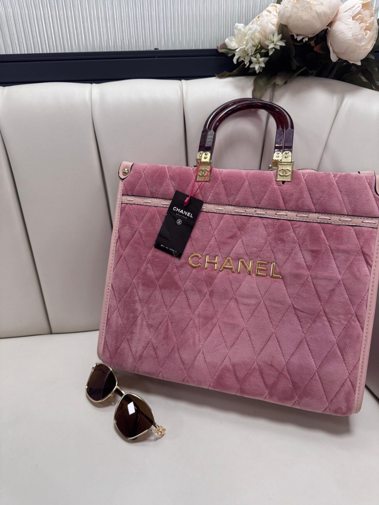 Chanel İthal Çanta-869844- Pudra