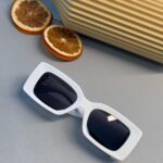 Chanel Dikdörtgen Güneş Gözlüğü - Beyaz