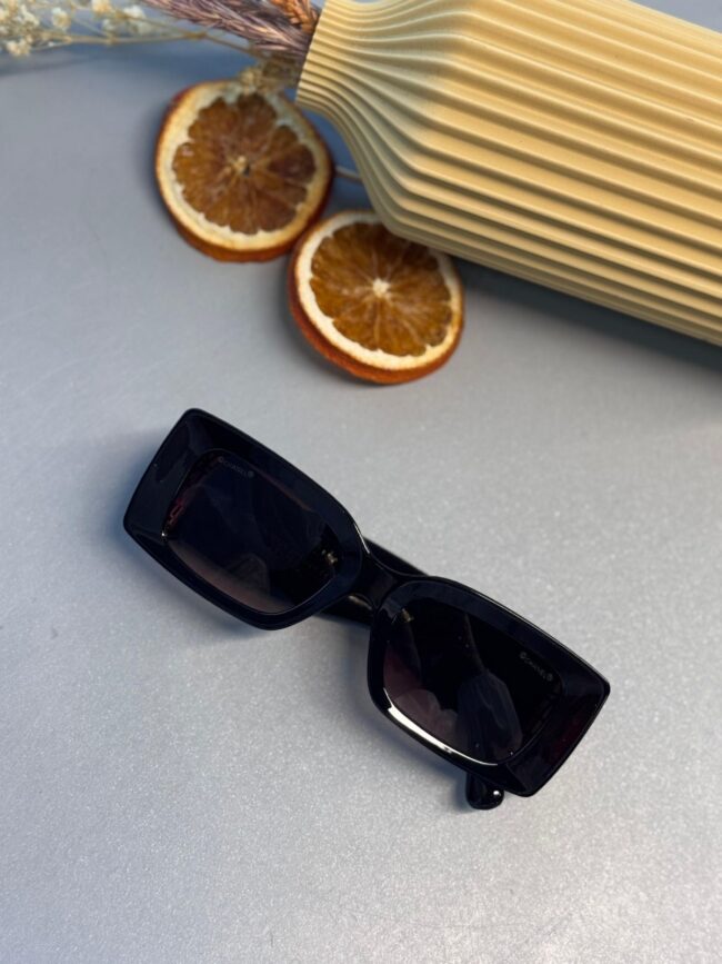 Chanel Dikdörtgen Güneş Gözlüğü - Kahve