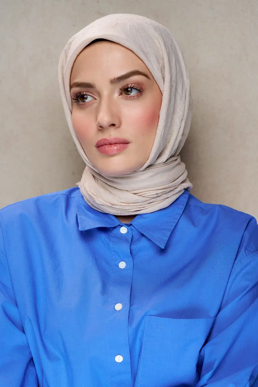 Organic Bambu Eşarp-Sütlü kahve - Görsel 2