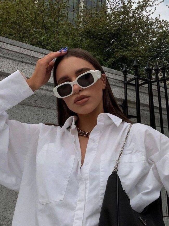 Prada Original Premium Güneş Gözlüğü -Beyaz