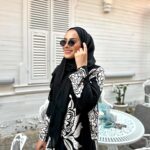 Çiçek Desen İkili Takım TK10037 -Siyah