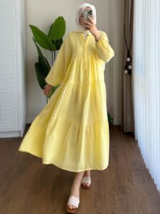 Elena Mira  Elbise L100166 - Sarı Şeker