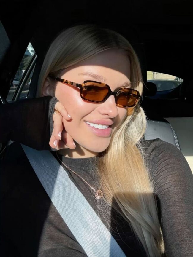 Miu Miu Tortoise Oval Güneş Gözlüğü - Pudra