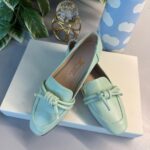 Klasik Babet Ayakkabı Fiyonk Detaylı - Su Yeşili 38 Beden