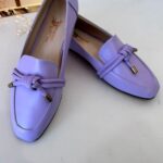 Klasik Babet Ayakkabı Fiyonk Detaylı - Lila 38 Beden
