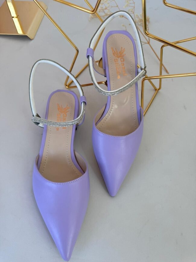 Klasik Taşlı Stiletto – Lavanta 39 Beden