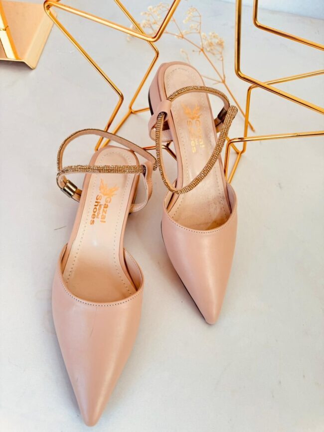 Klasik Taşlı Stiletto – Vizon 39 Beden