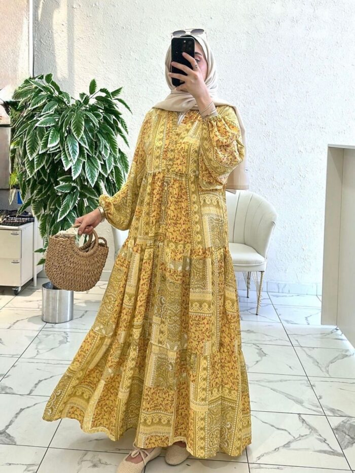 Lumina Bloom Elbise - Gün Işığı