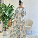 Mimoza Desen Elbise - Gökyüzü