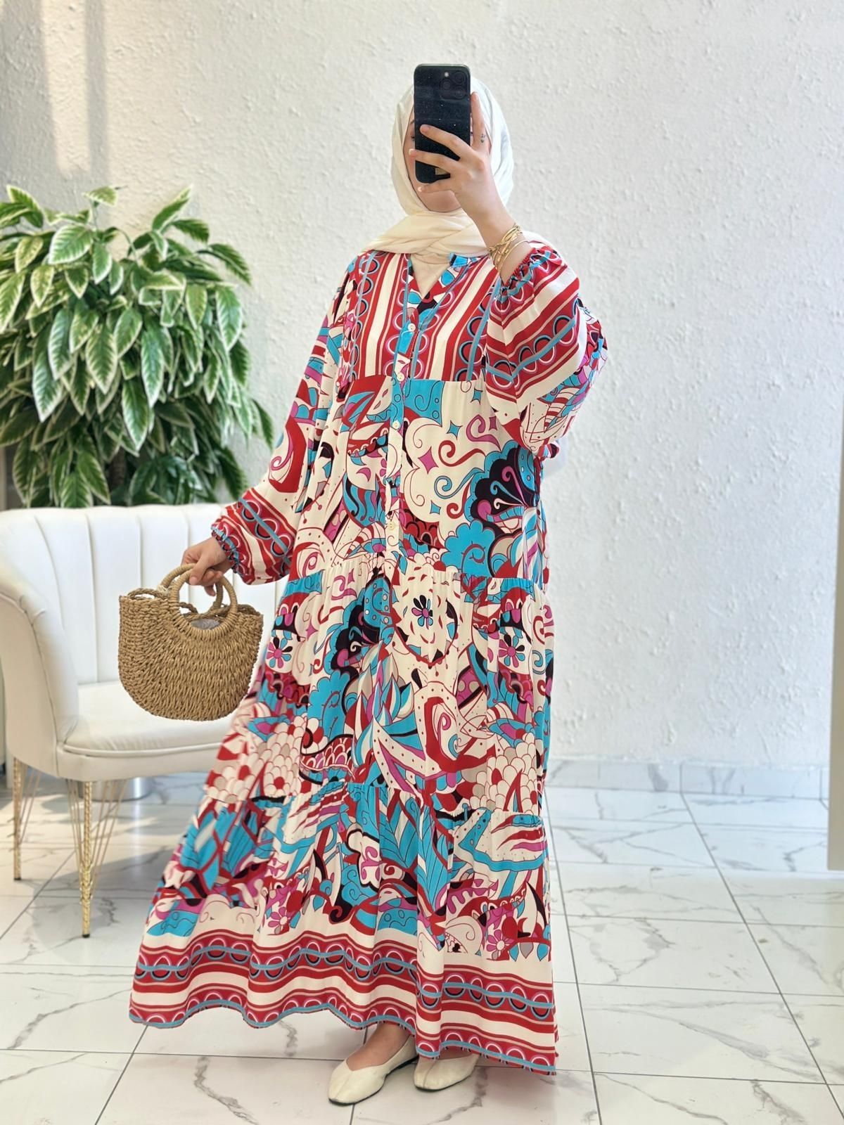 Vanella Brezze Elbise L1005 - Mercan