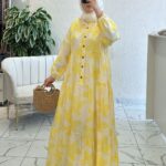 Orchid Maxi Elbise L10018 BÜYÜK BEDEN - Gün Işığı