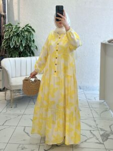 Orchid Maxi Elbise L10018 BÜYÜK BEDEN - Gün Işığı