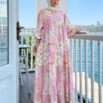 Bohem Rüya Elbise L10043 - Toz Orkide