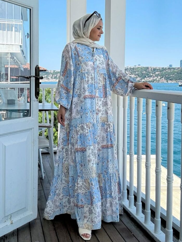 Bohem Rüya Elbise L10044 - Deniz Köpüğü