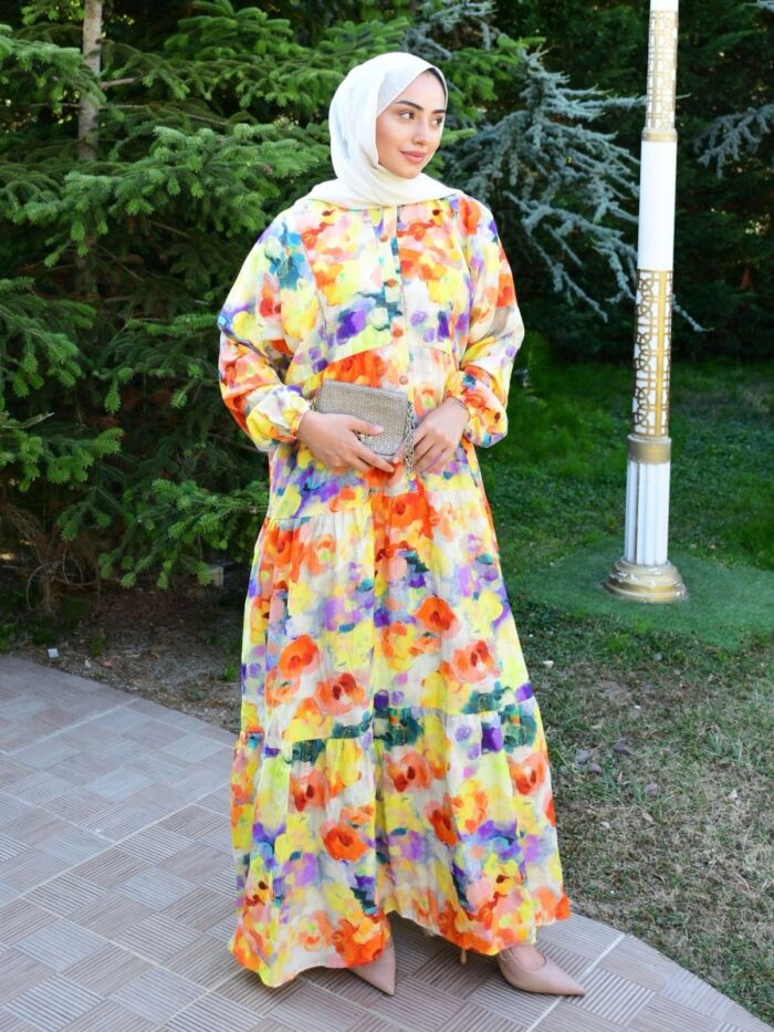 Pastella Elbise L10054 - Gün Batımı