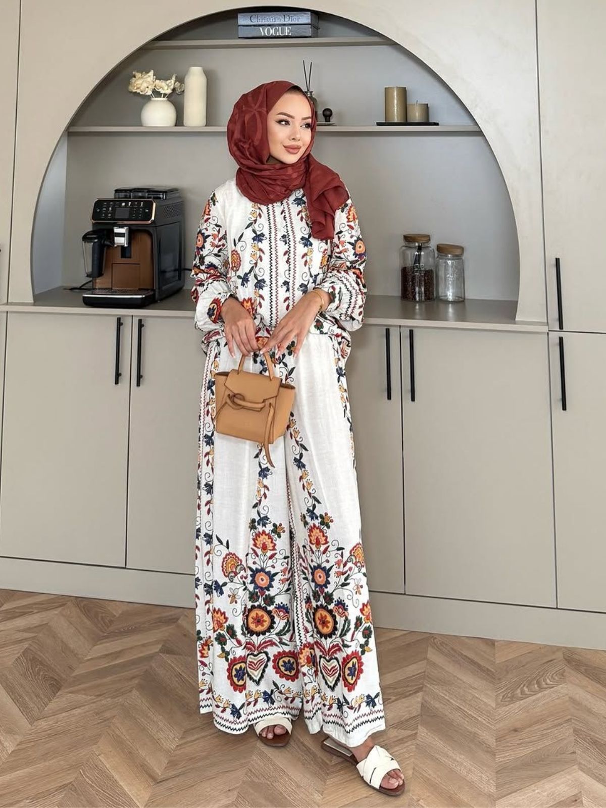 Flora Serenade İkili Takım TK10076 - Tarçın Krem