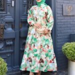 Samyella  Elbise L100104 - Toz Yeşil