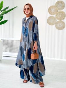 Laura İkili Takım TK100121 - Gölgeli Mavi