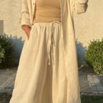 Yaldızlı İkili Takım TK100123 - Bej