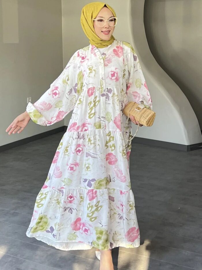 Livantea Palmiye Elbise L100133 - Rose Pembe