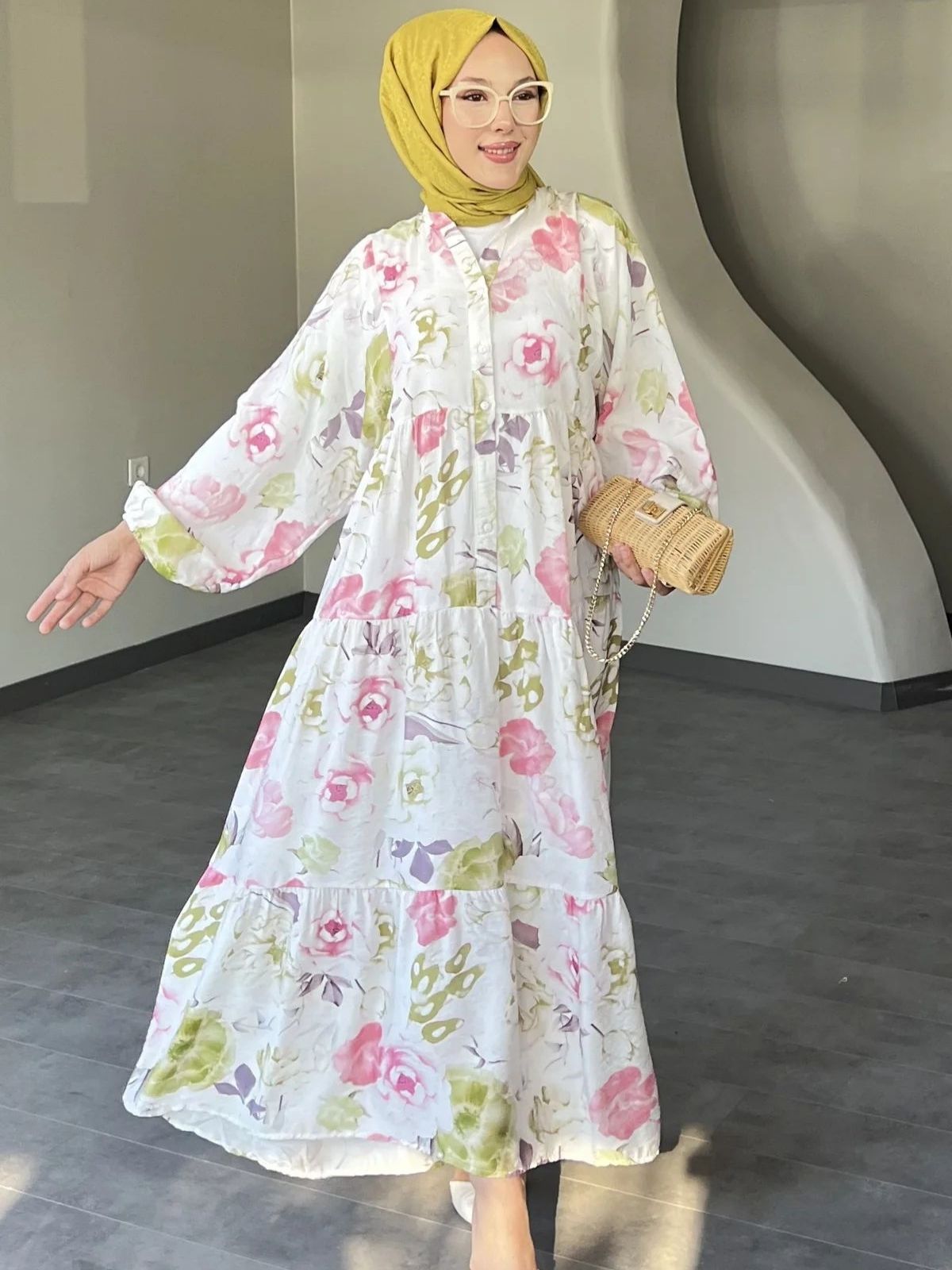 Livantea Palmiye Elbise L100133 - Rose Pembe