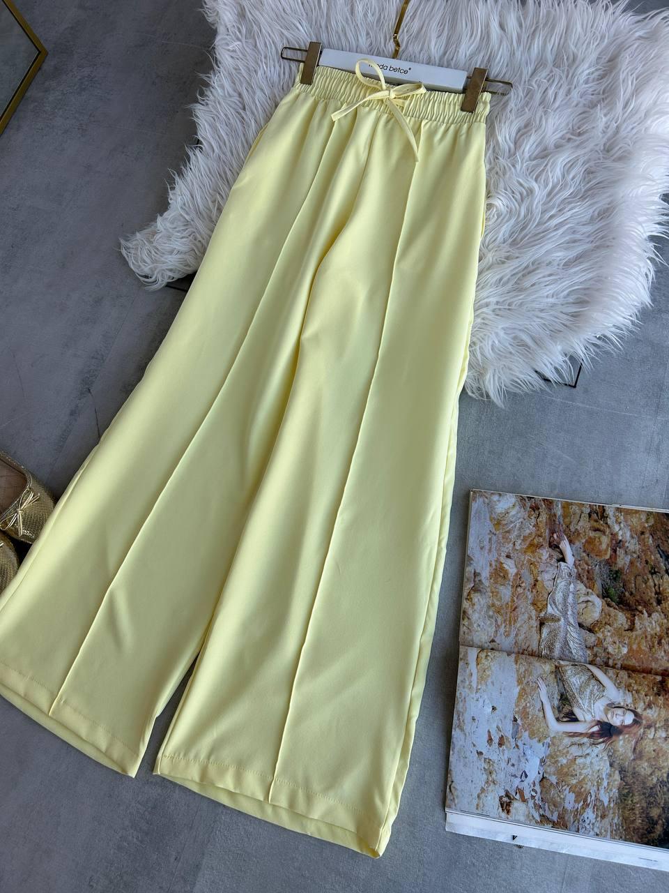 Palazzo Çımalı Pantolon PNT100136 - Sarı