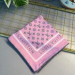 LV Desen Vual İpek Eşarp - Toz Pembe