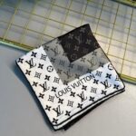 LV Twill Eşarp -124565- Siyah Gri