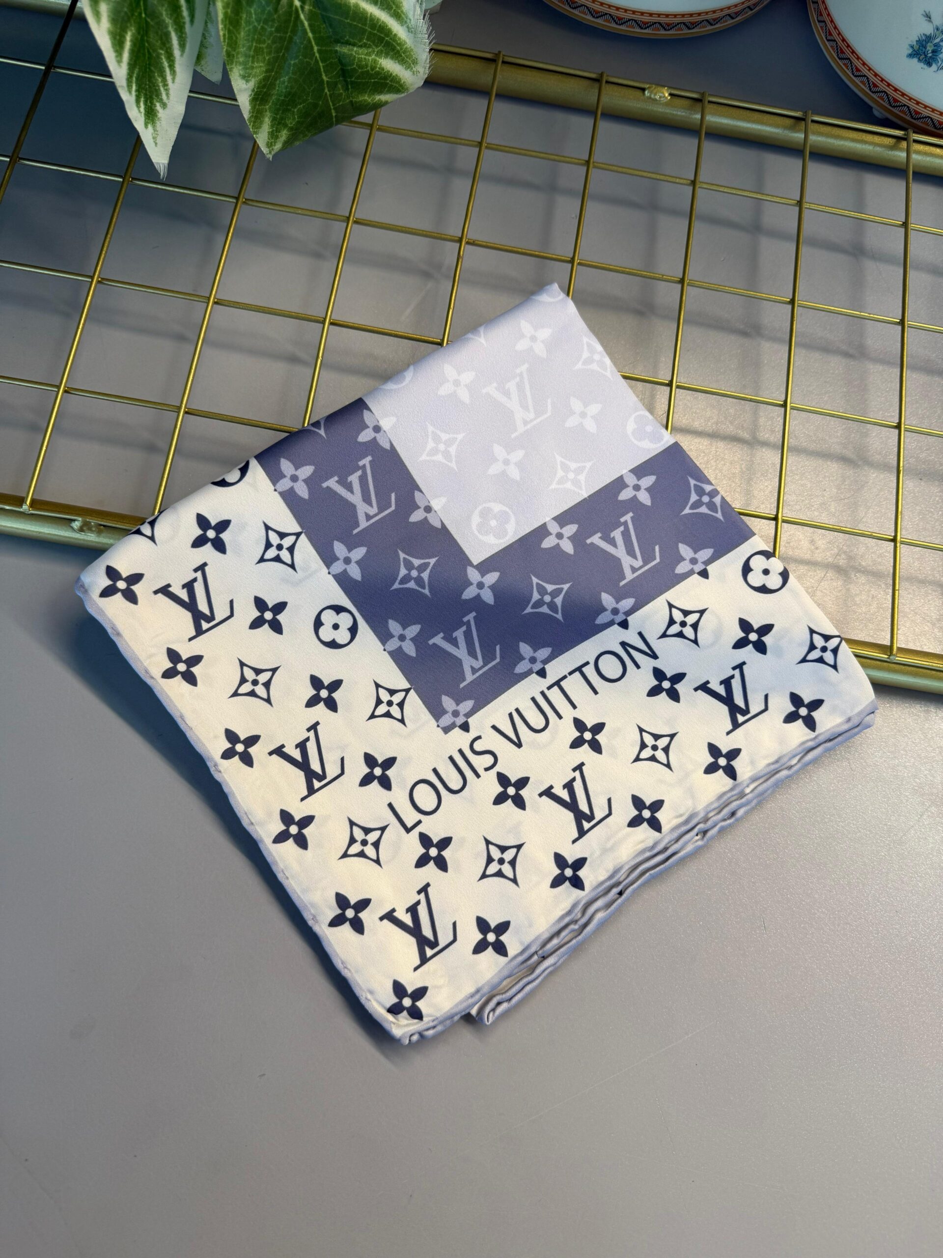 LV Twill Eşarp -124565- Buz Mavi