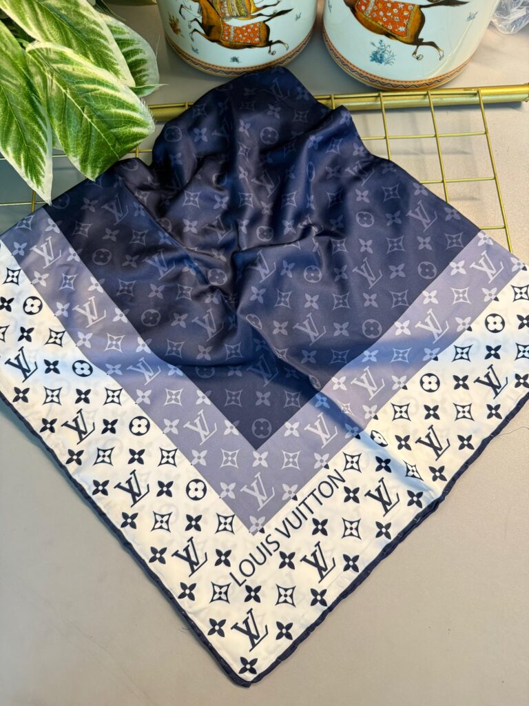 LV Twill Eşarp -124565- Lacivert