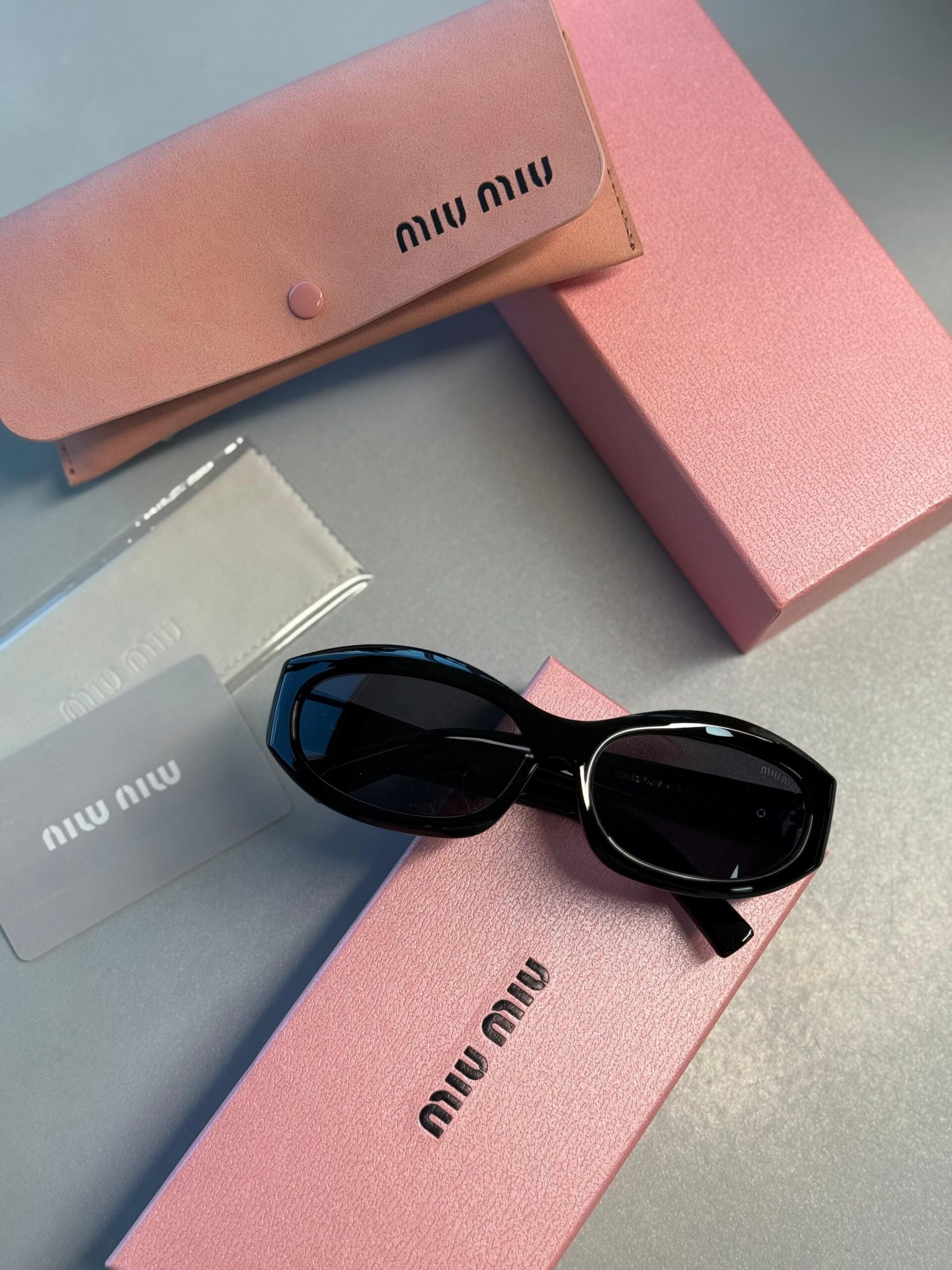 Mıu Mıu Original Premium Full Set Güneş Gözlüğü - Siyah