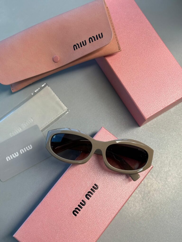 Mıu Mıu Original Premium Full Set Güneş Gözlüğü - Krem