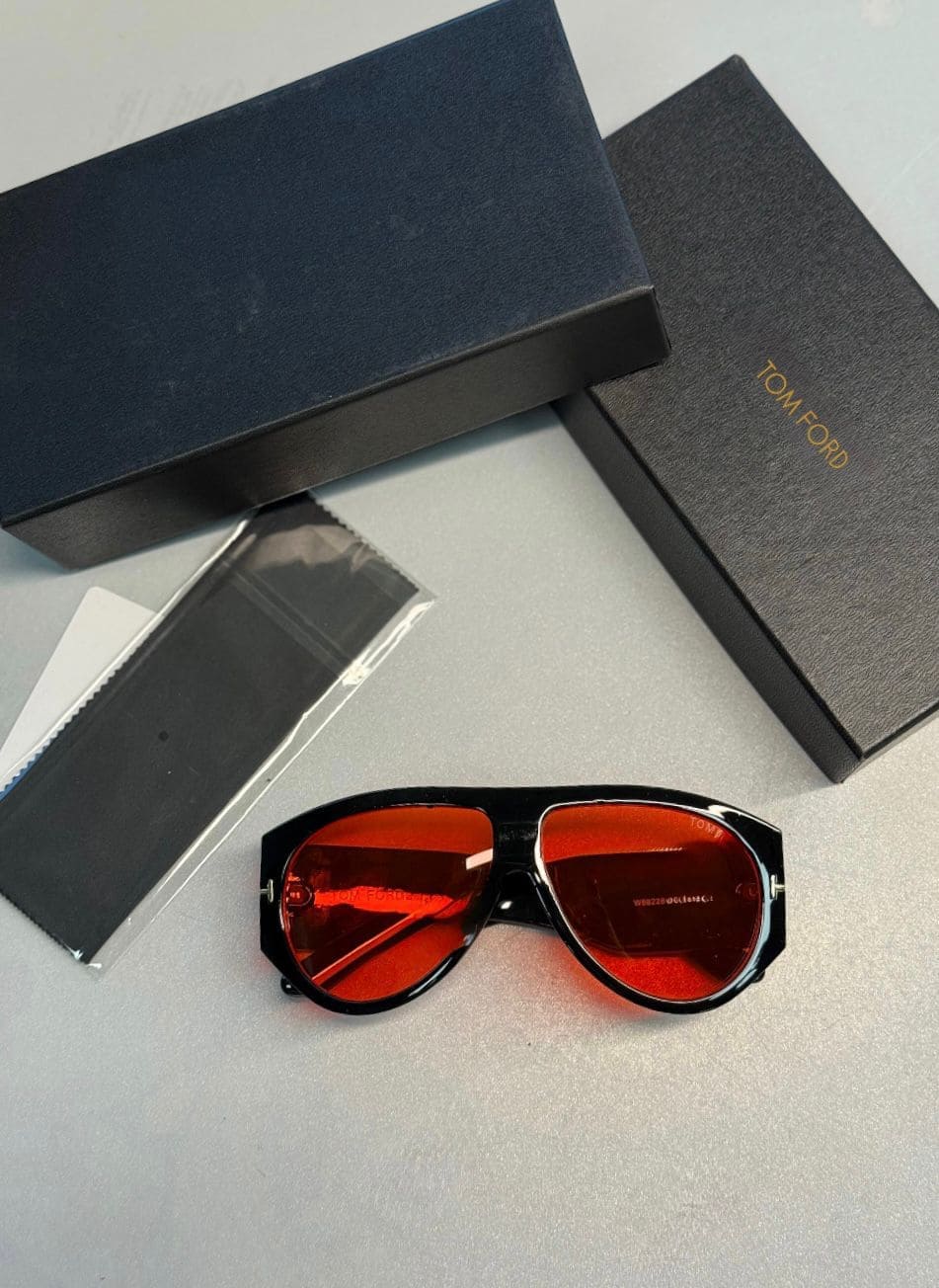 Tom Ford Original Premium Full Set Unisex Güneş Gözlüğü -Kırmızı
