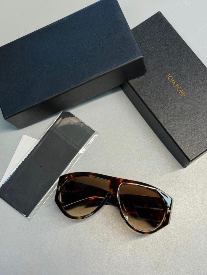 Tom Ford Original Premium Full Set Unisex Güneş Gözlüğü - Leopar