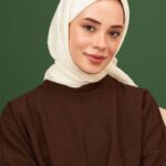 Organic Bambu Eşarp - Beyaz