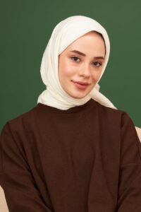 Organic Bambu Eşarp - Beyaz