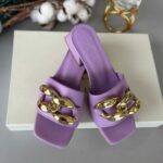 Işıltı Zincirli Terlik – Lila 36 Beden