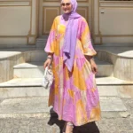 Mango Tropik Elbise -  Günbatımı