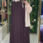 Sıfır Kol Elbise L1002220 - Kahverengi